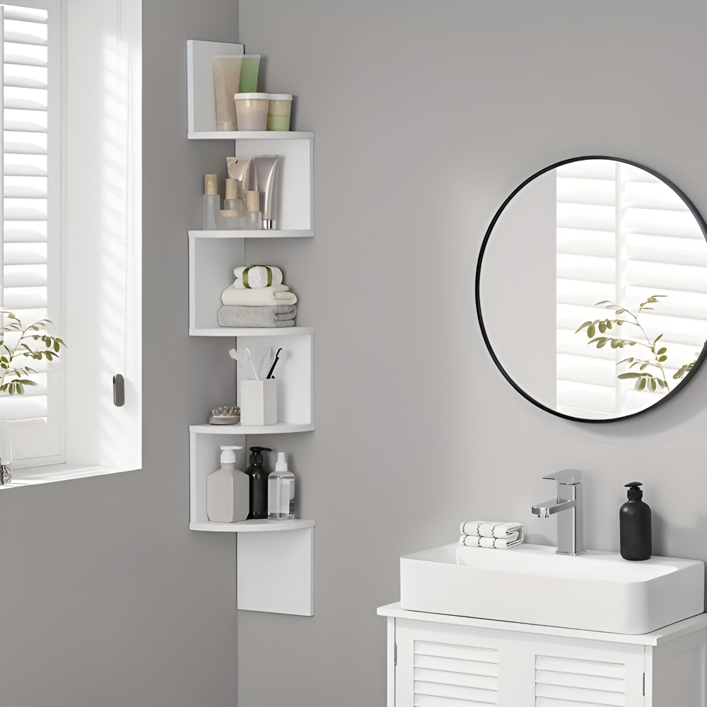 5-Tier Ecke-Wandregal