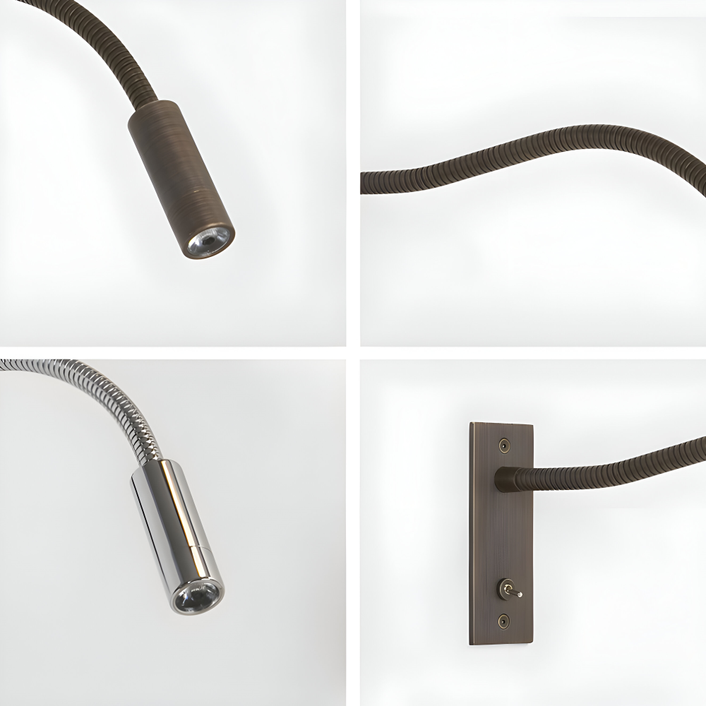 Verstellbare Wandleuchte mit Schwanenhals