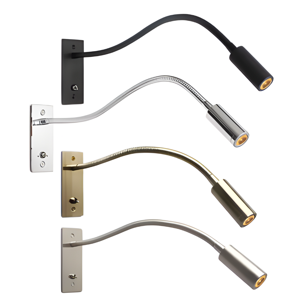 Verstellbare Wandleuchte mit Schwanenhals