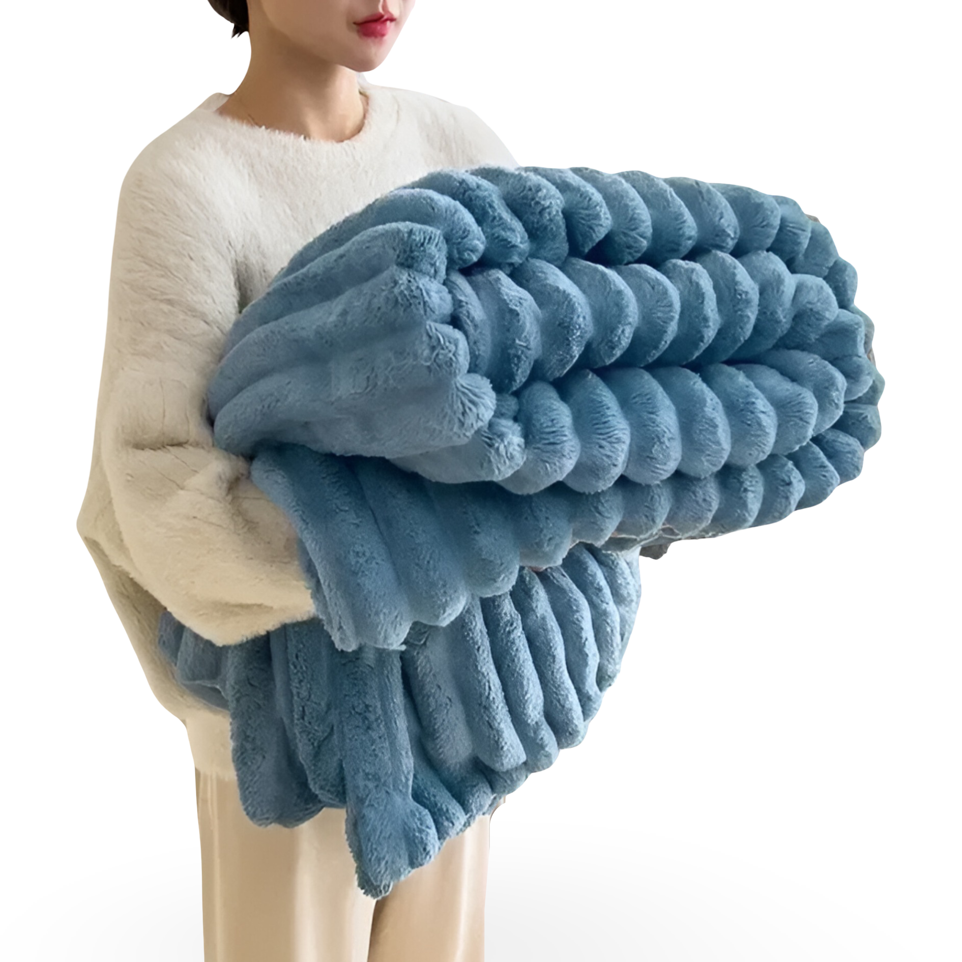 Plüsch-Fleece-Decke für Sofa