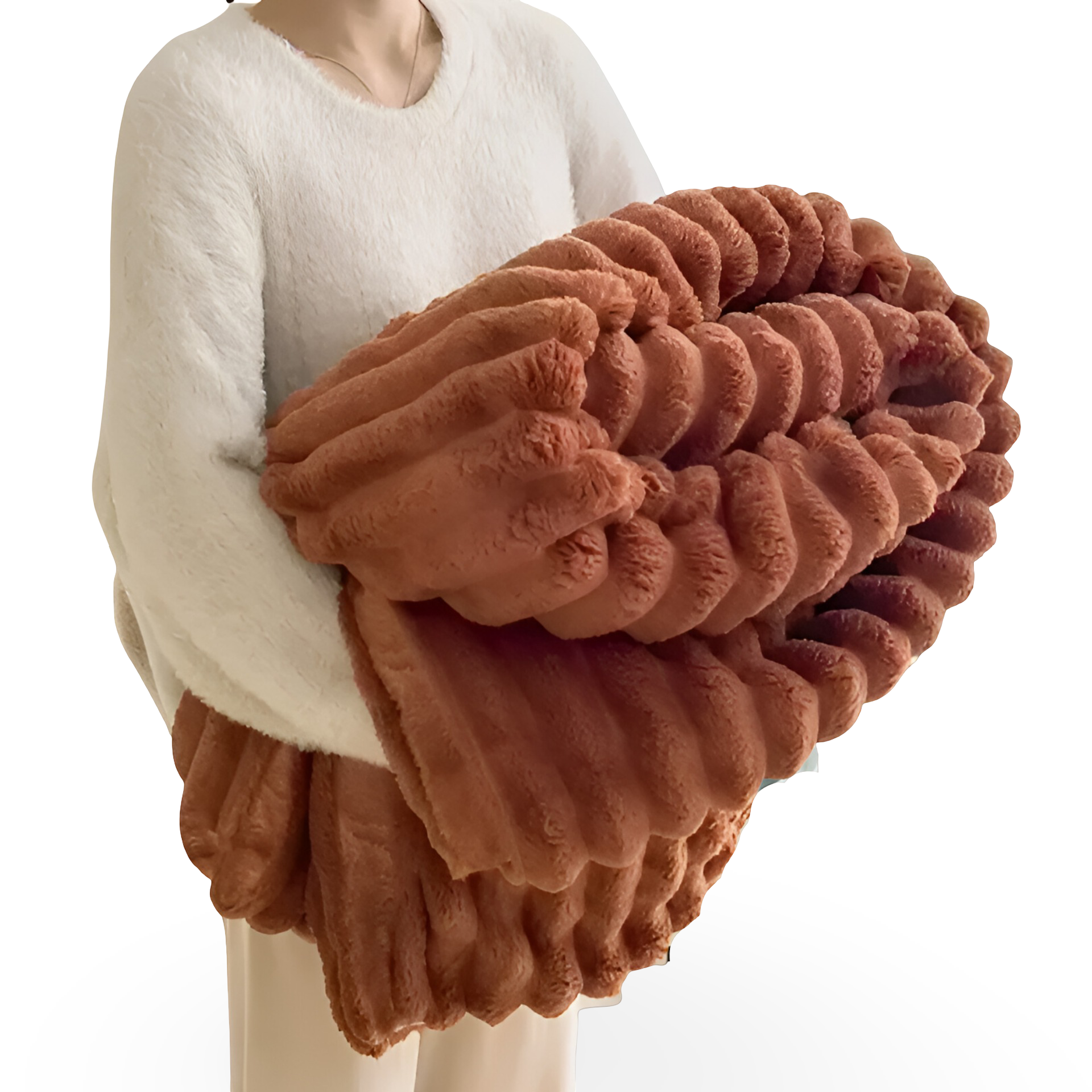 Plüsch-Fleece-Decke für Sofa