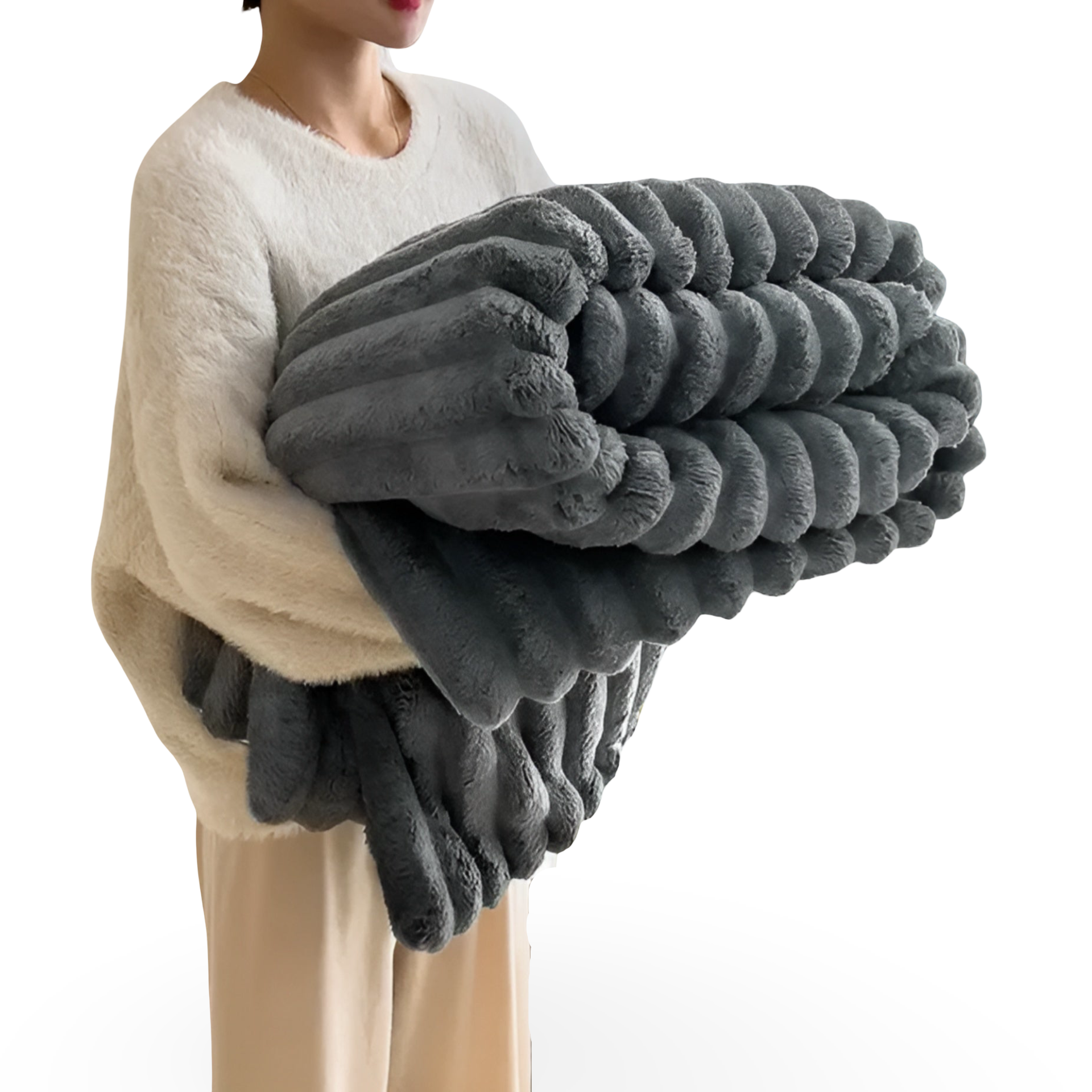 Plüsch-Fleece-Decke für Sofa