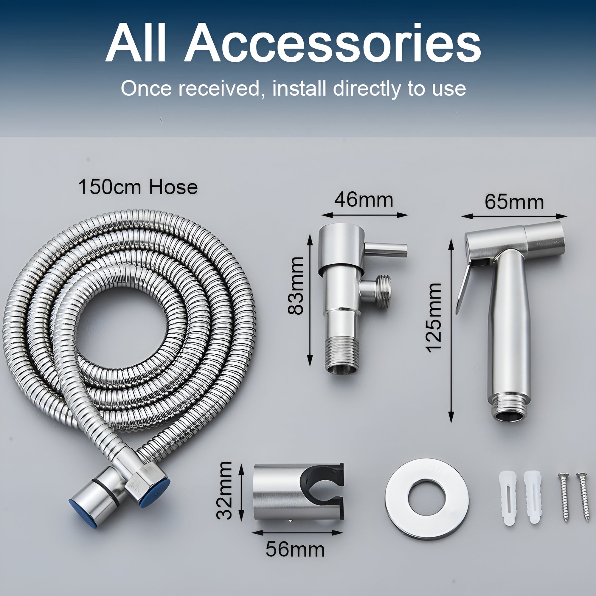 Bidet-Sprühkopf mit Wandhalterung