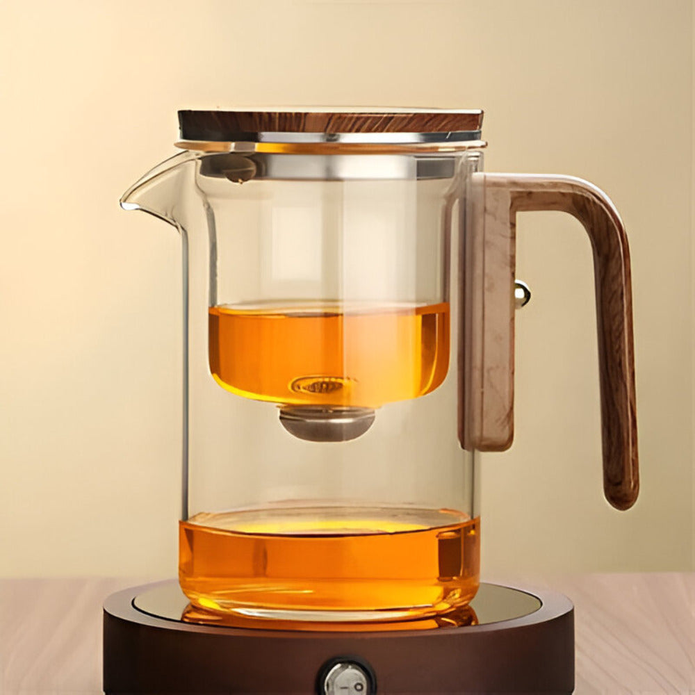 Glas Teekanne mit Sieb