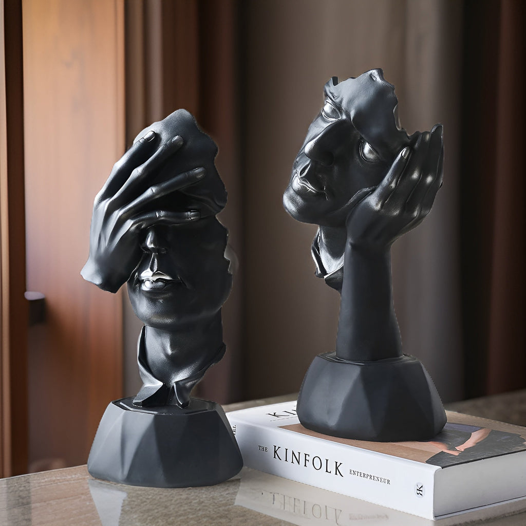 Kreative abstrakte Gesichtsskulptur