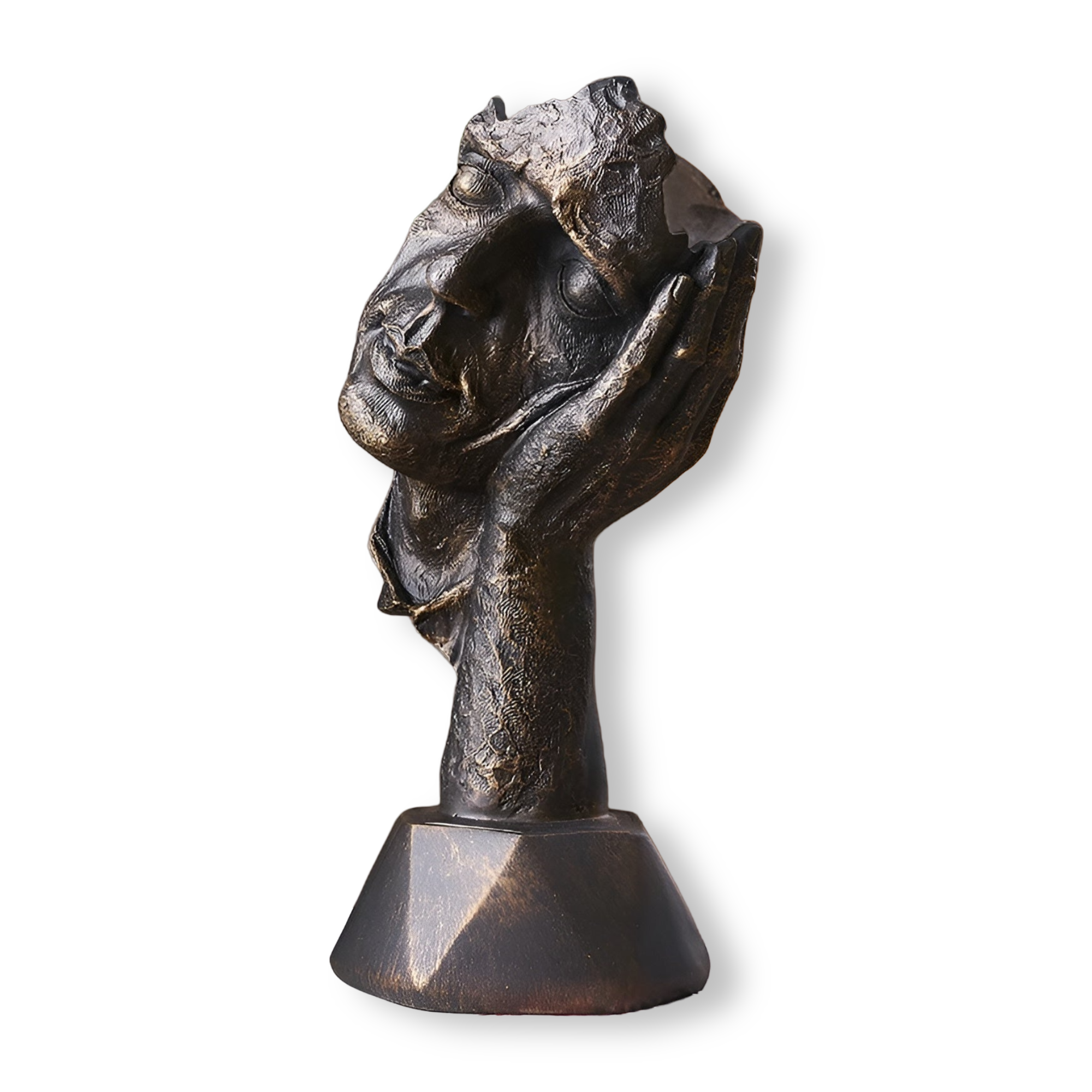 Kreative abstrakte Gesichtsskulptur