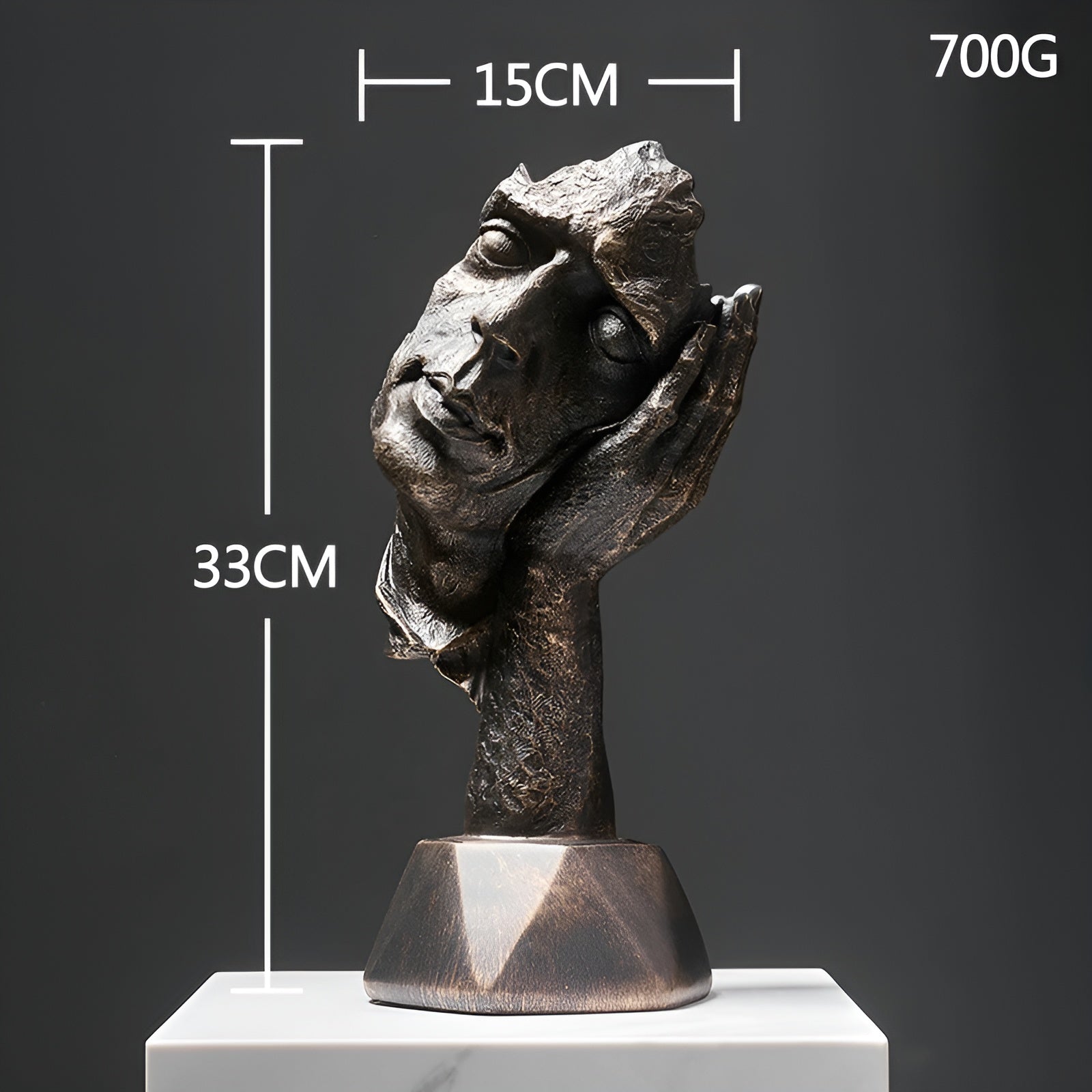 Kreative abstrakte Gesichtsskulptur