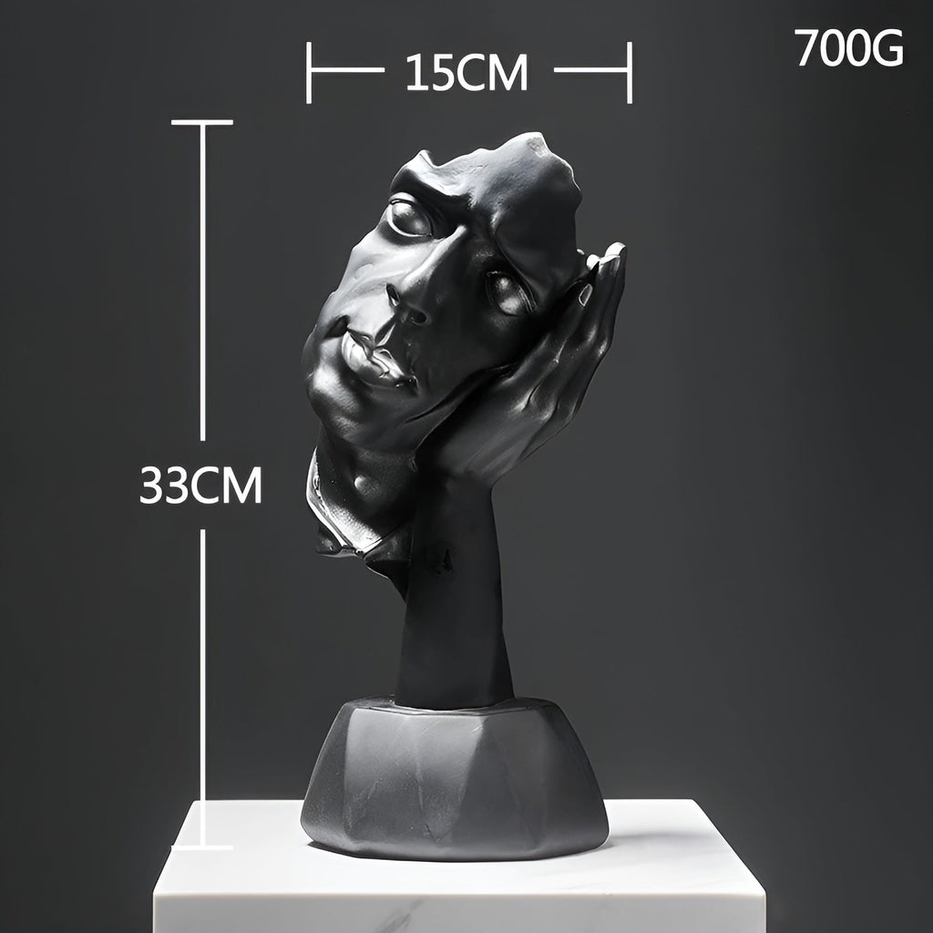 Kreative abstrakte Gesichtsskulptur