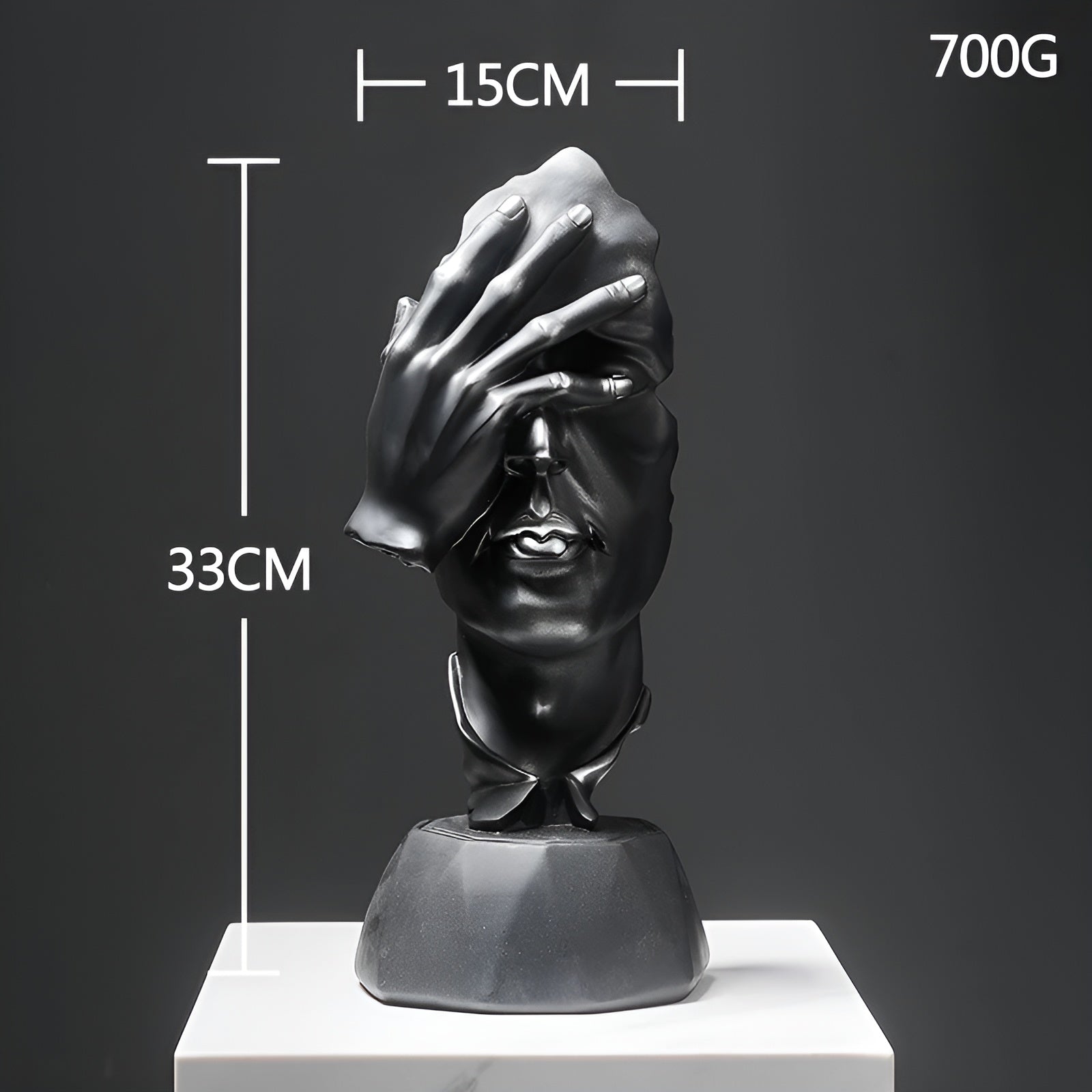 Kreative abstrakte Gesichtsskulptur