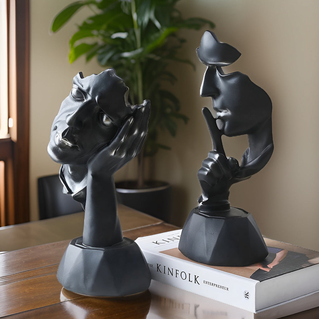 Kreative abstrakte Gesichtsskulptur