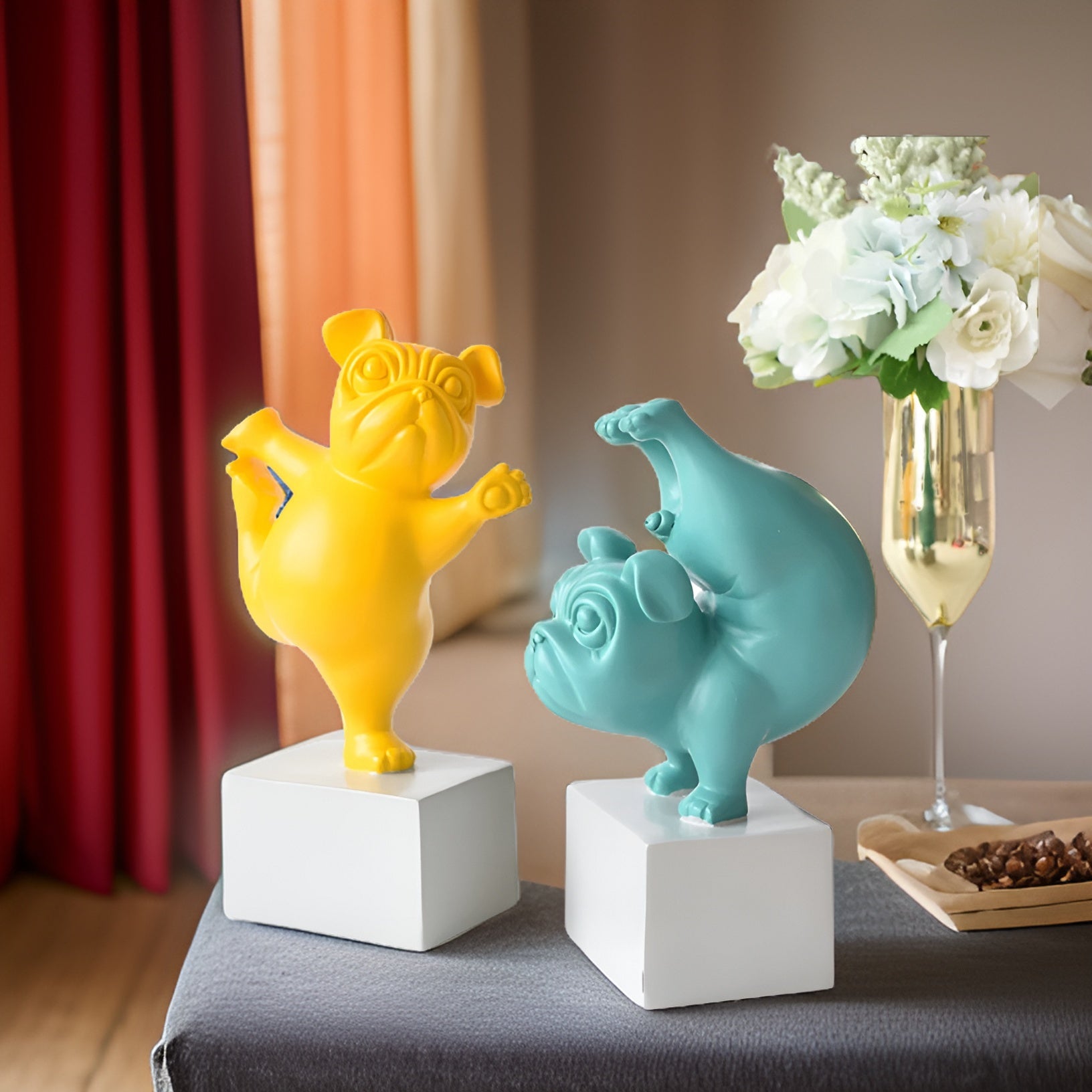 Abstrakte Bulldoggenfigur