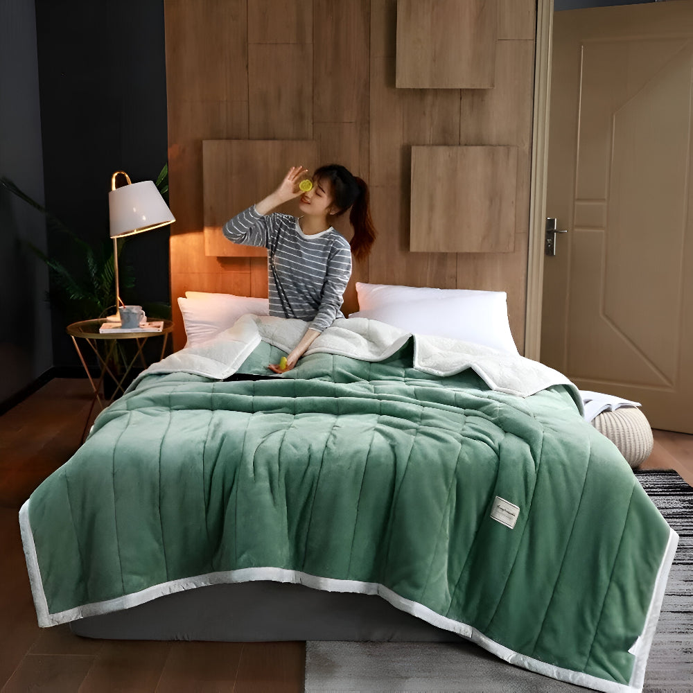 Sherpa-Fleecedecke Rechteckig