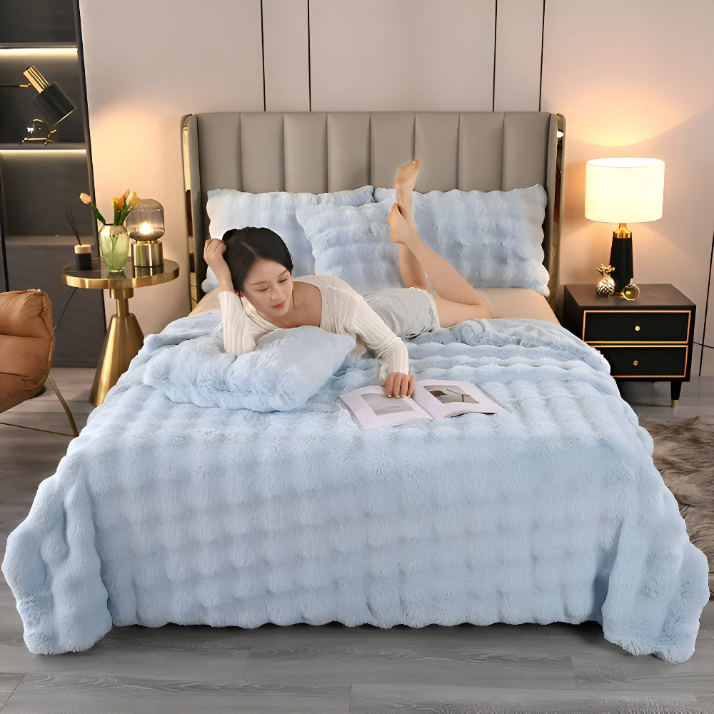 Fleecedecke im Karierten Design