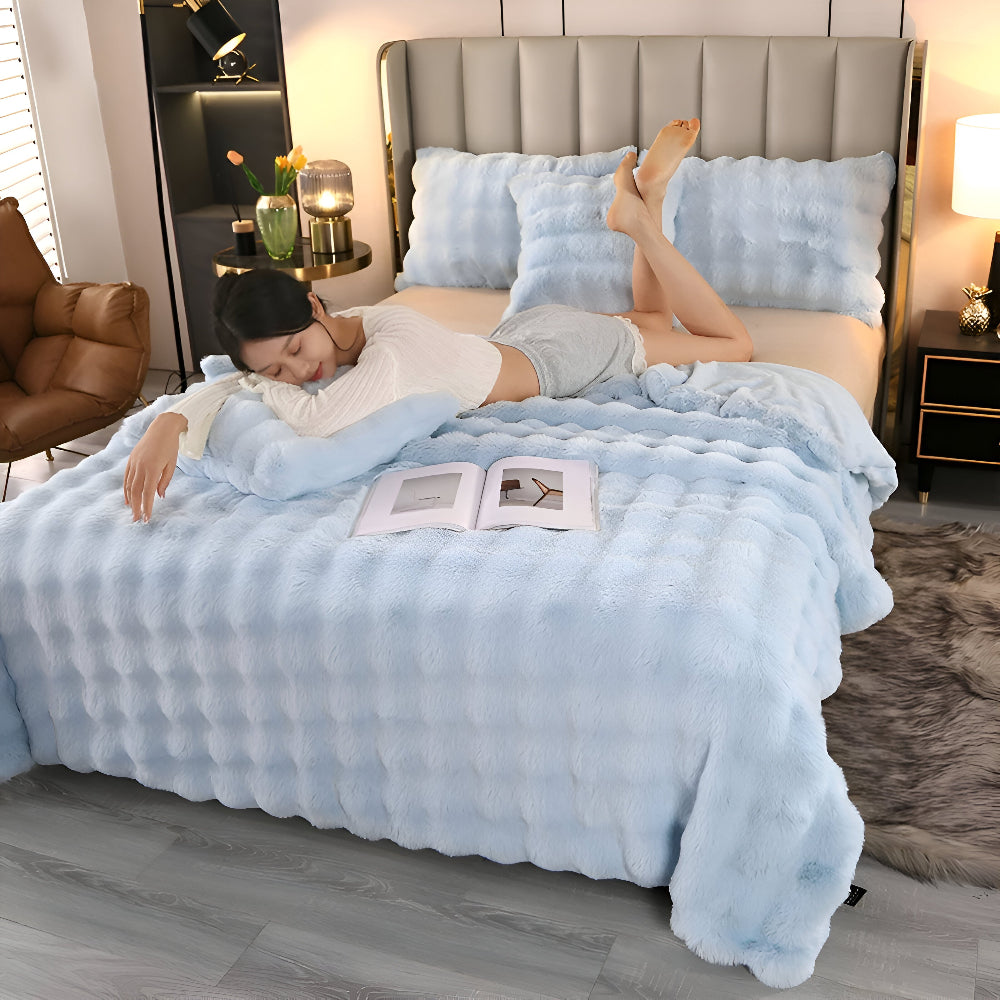 Fleecedecke im Karierten Design