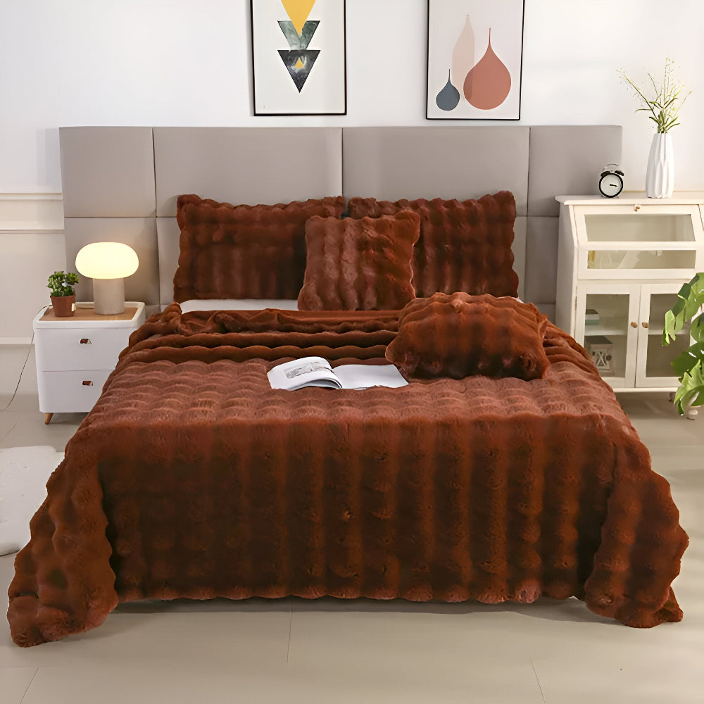 Fleecedecke im Karierten Design