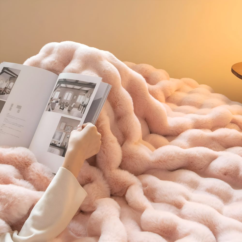 Fleecedecke im Karierten Design