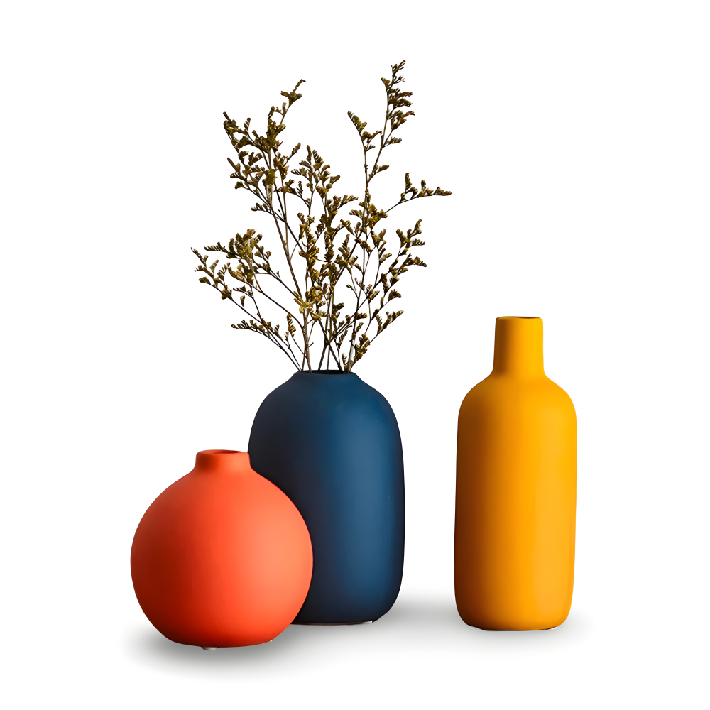 Skandinavische Keramikvase hoch