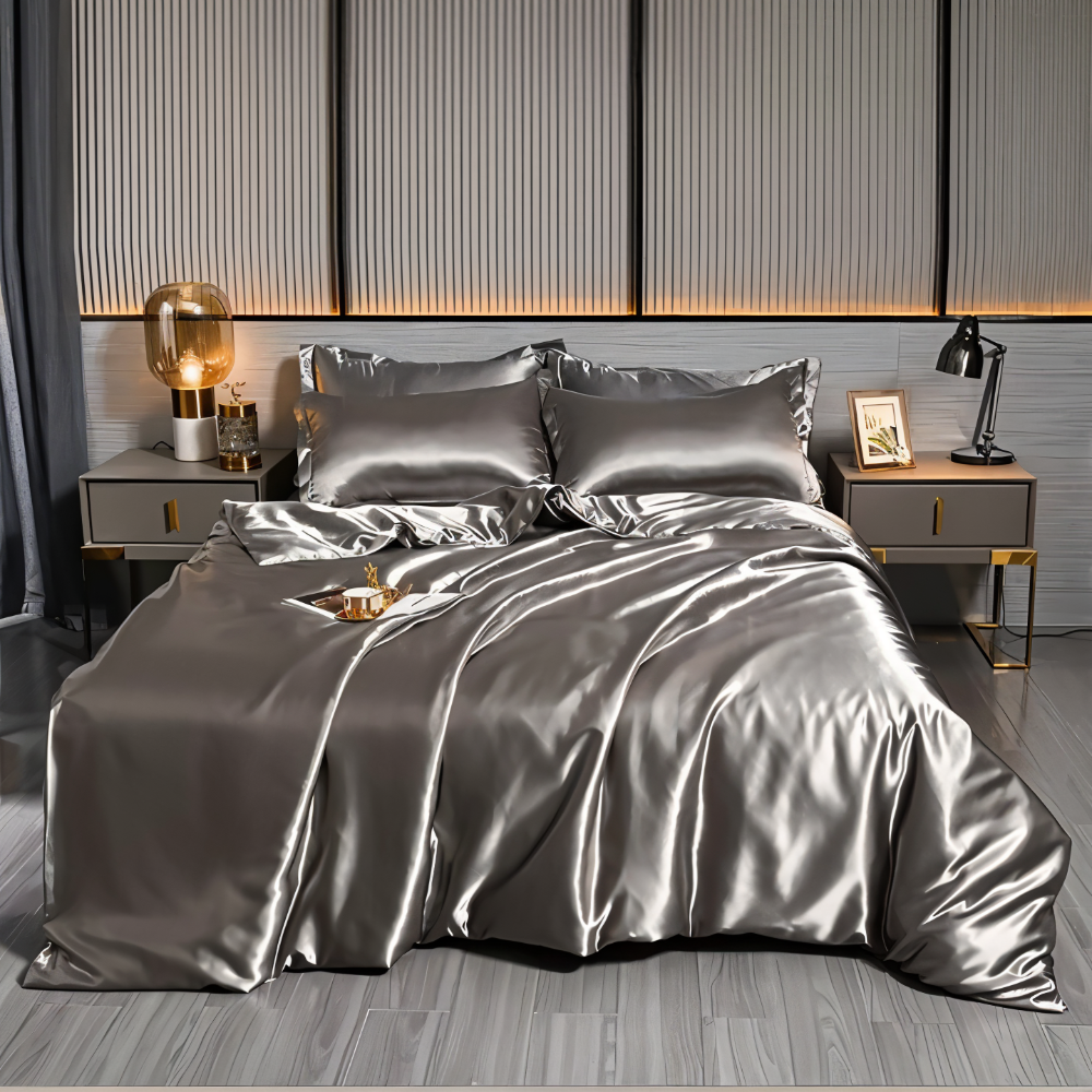 Bettdecke mit Kopfkissenbezügen