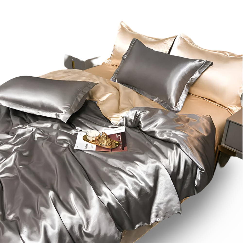 Bettdecke mit Kopfkissenbezügen