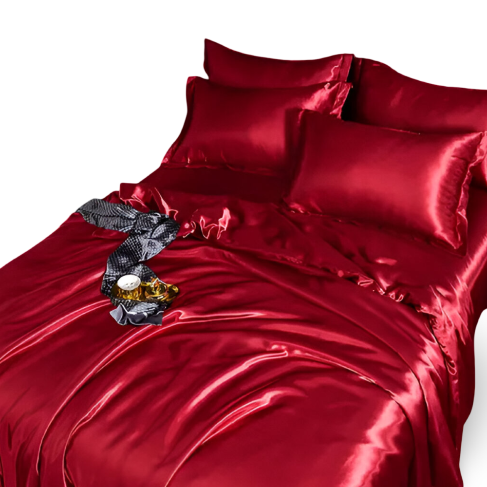 Bettdecke mit Kopfkissenbezügen